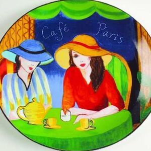 Vintage Café Paris Oval China Dinner Serving Plate